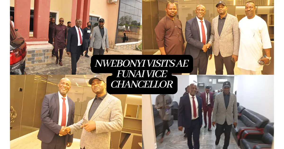 Nwebonyi Visits AE FUNAI Vice Chancellor, Pledges Infrastructure and Scholarships for Students