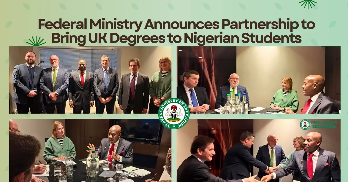 Federal Ministry Announces Partnership to Bring UK Degrees to Nigerian Students