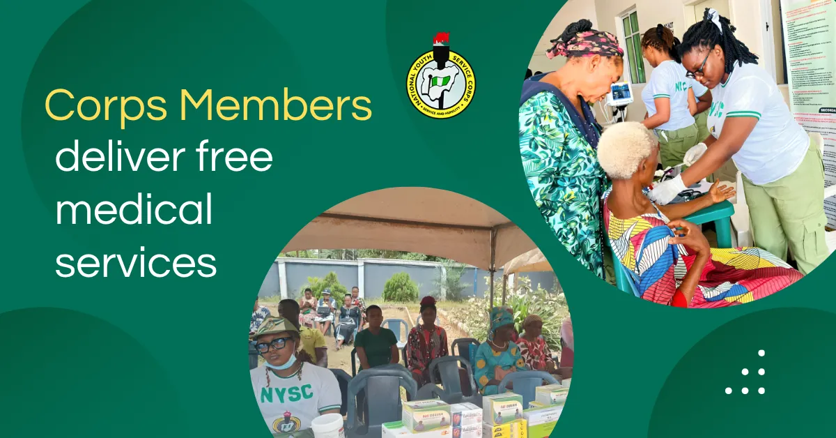 NYSC Corps Members Conducts Health Outreach for Rural Dwellers in Anambra Community
