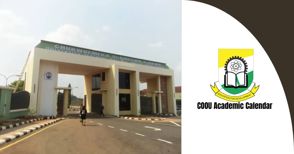 COOU Academic Calendar 2025/2026 Session