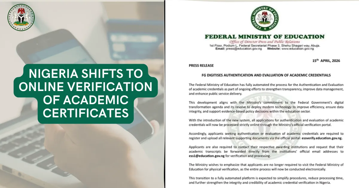 Nigeria Shifts to Online Verification of Academic Certificates