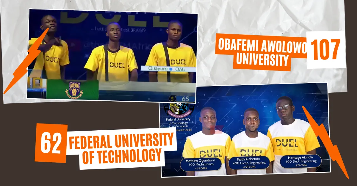OAU Defeats FUTA By 41 Points in 2026 DUEL University STEM Showdown