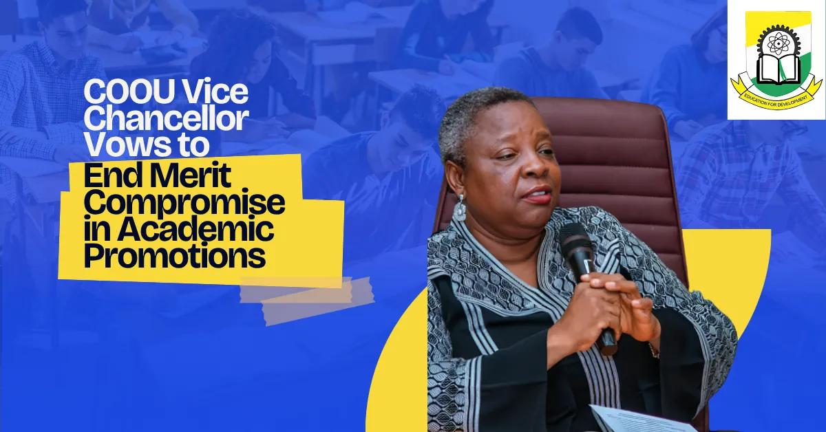 COOU Vice Chancellor Vows to End Merit Compromise in Academic Promotions