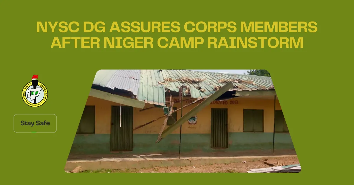 NYSC DG Assures Corps Members After Niger Camp Rainstorm