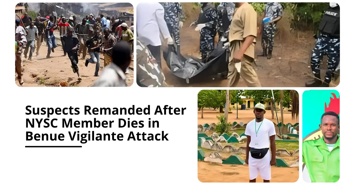 Suspects Remanded After NYSC Member Dies in Benue Vigilante Attack