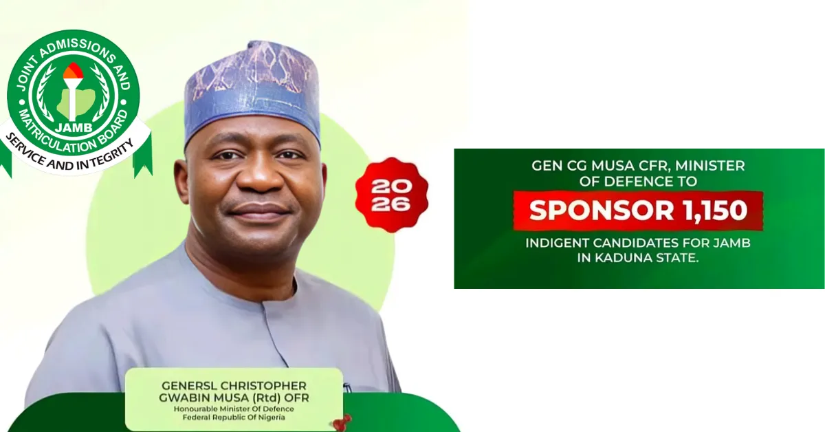 Defence Minister, General Christopher Musa, Launches Free UTME Registration for Indigent Kaduna Students