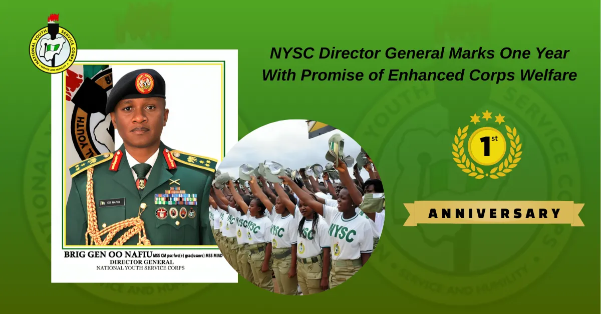 NYSC Director General Marks One Year With Promise of Enhanced Corps Welfare