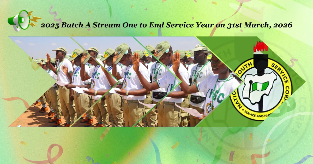 NYSC Announces Passing Out Date for 2025 Batch A Stream One